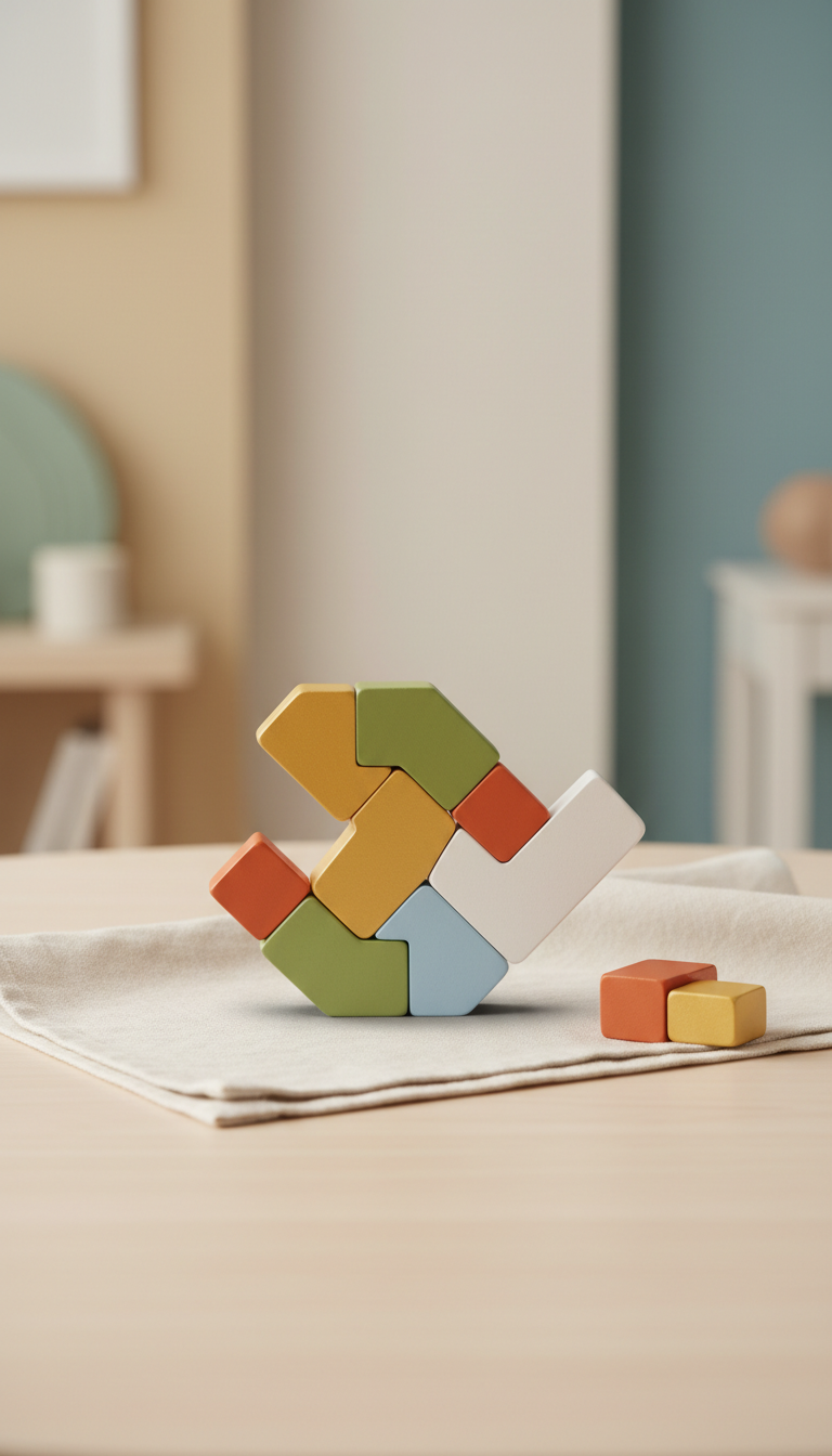 Wooden Geometric Puzzle Set