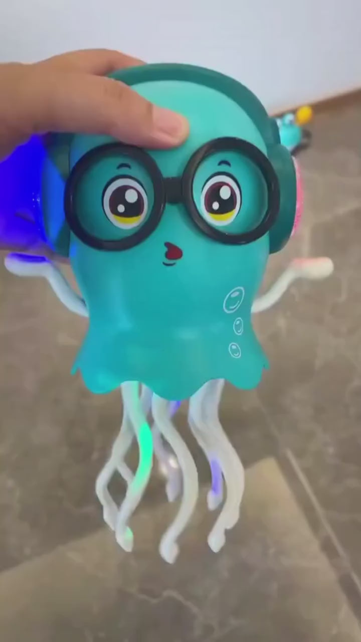 Dancing Jellyfish Bump & Go Musical Toy with LED Lights